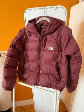 The North Face dusty rose puffer down jacket